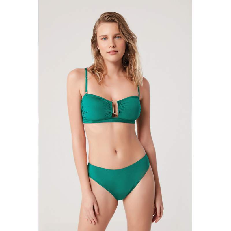 Emmanue Straight Color Strapless Bikini