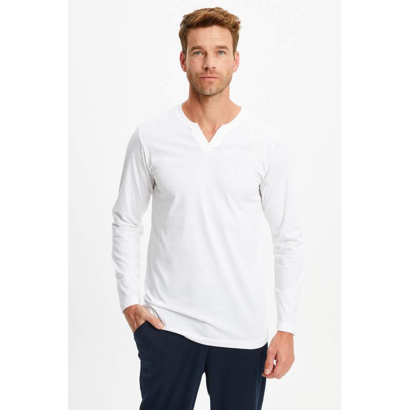 Newton V-Neck Detailed Basic Men's Top