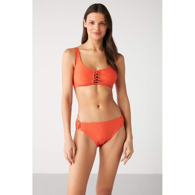 Ashriel Glittery Textured Bstier Bikini