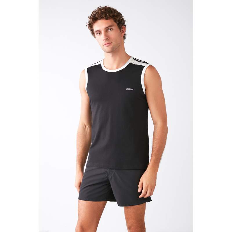 Mesh Detailed Zero Sleeve Marine Athlete Mesh Detailed Zero Sleeve Marine Athlete
