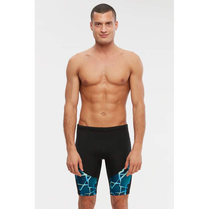 Rower Contrast Pattern Cycling Shorts