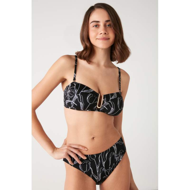 Redo Tulip Patterned Accessory Detail Bikini
