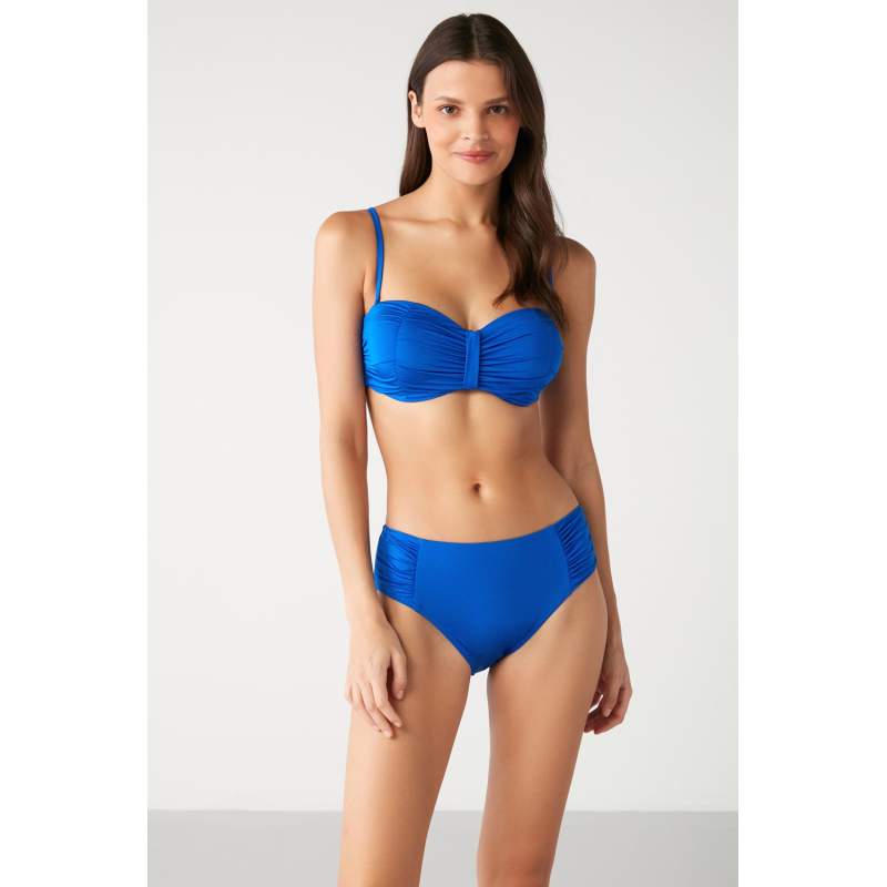 Arel Deep Color Filled Strapless Bikini