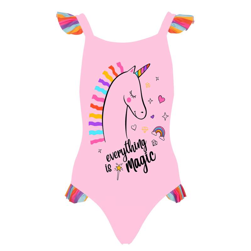 Maggie Unicorn Printed Kids Swimwear