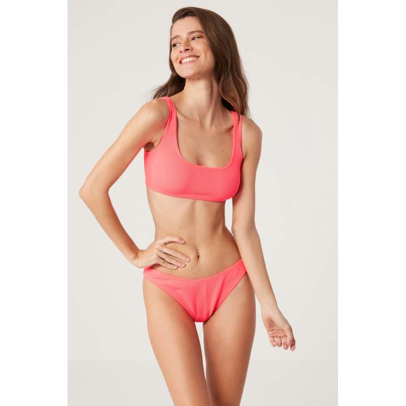 Elimel Self-Textured Solid Color Bikini Elimel Self-Textured Solid Color Bikini