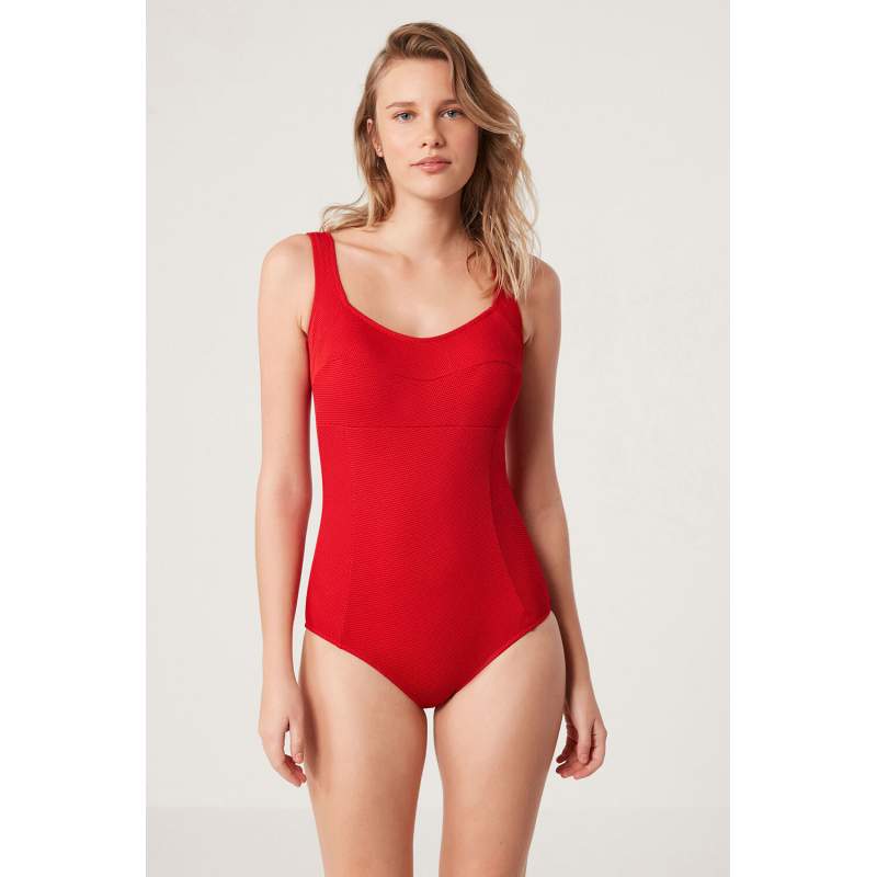 Fabiano Textured Contouring Swimsuit