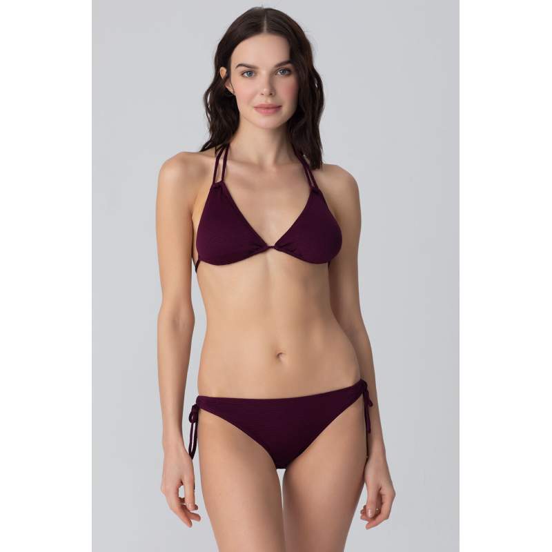Fabio Drawstring Textured Üçgen Bikini
