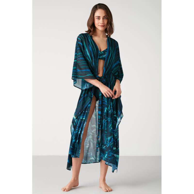 Valgu Leaf Patterned Long Dress