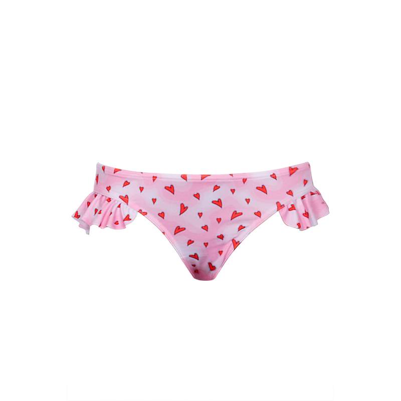 Chady Patterned Ruffled Kids Bikini Bottoms