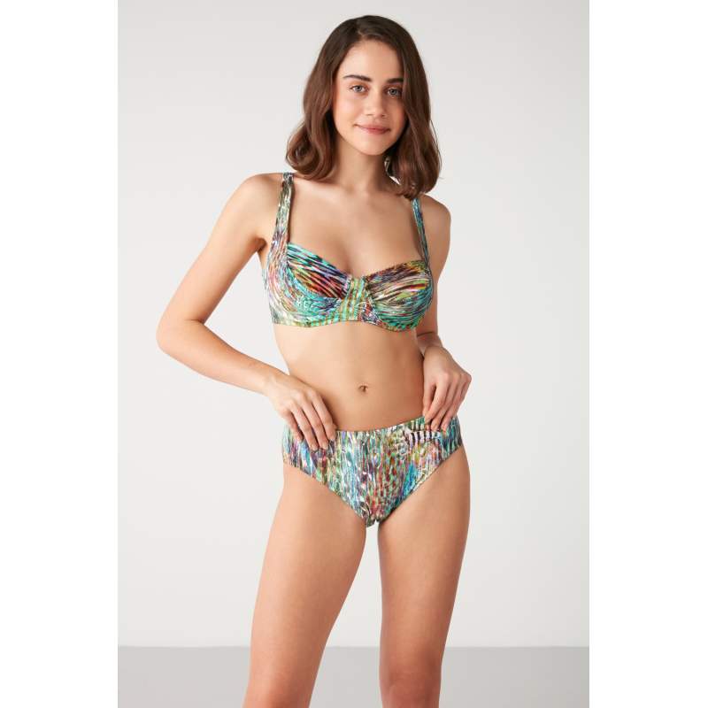 Etrin Mixed Pattern Gathering Bikini