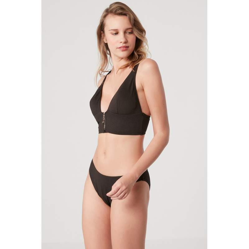 Kupri Zipper Detailed Üçgen Bikini Kupri Zipper Detailed Üçgen Bikini