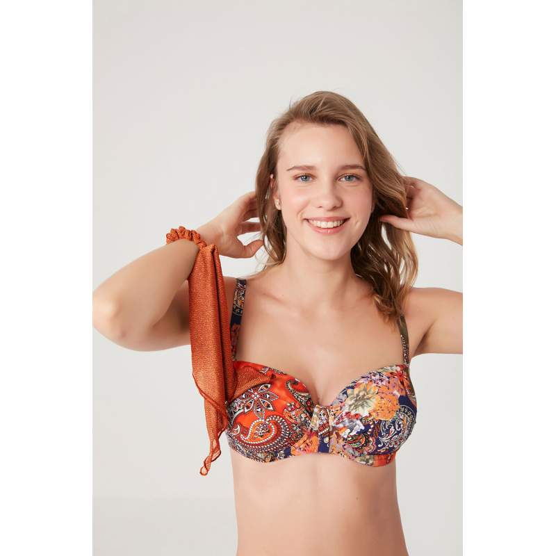 Talian Shiny Lurex Fabric Long Buckle