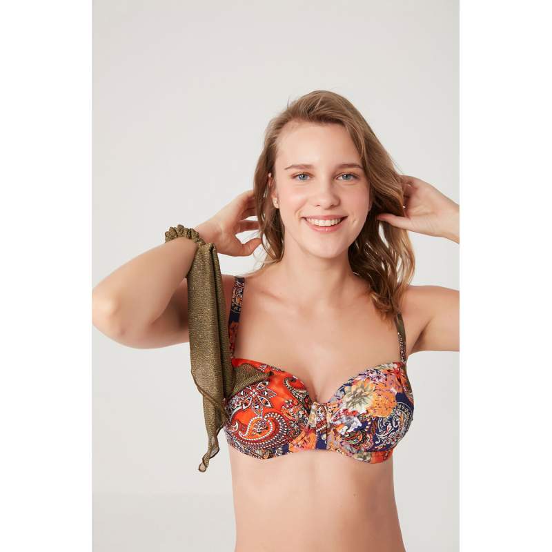 Talian Shiny Lurex Fabric Long Buckle