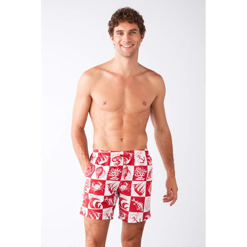 Aquatic Marine Patterned Shorts