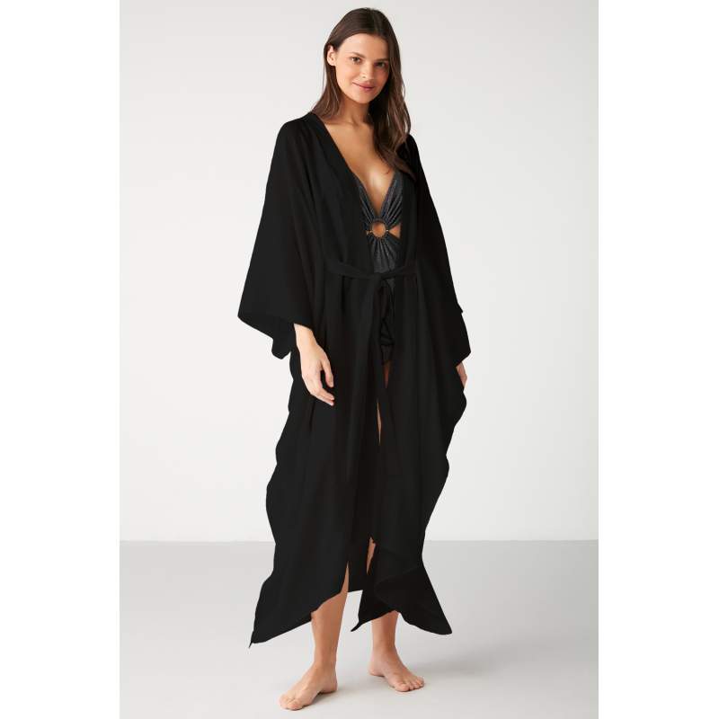 Berry Blue Tie Long Dress