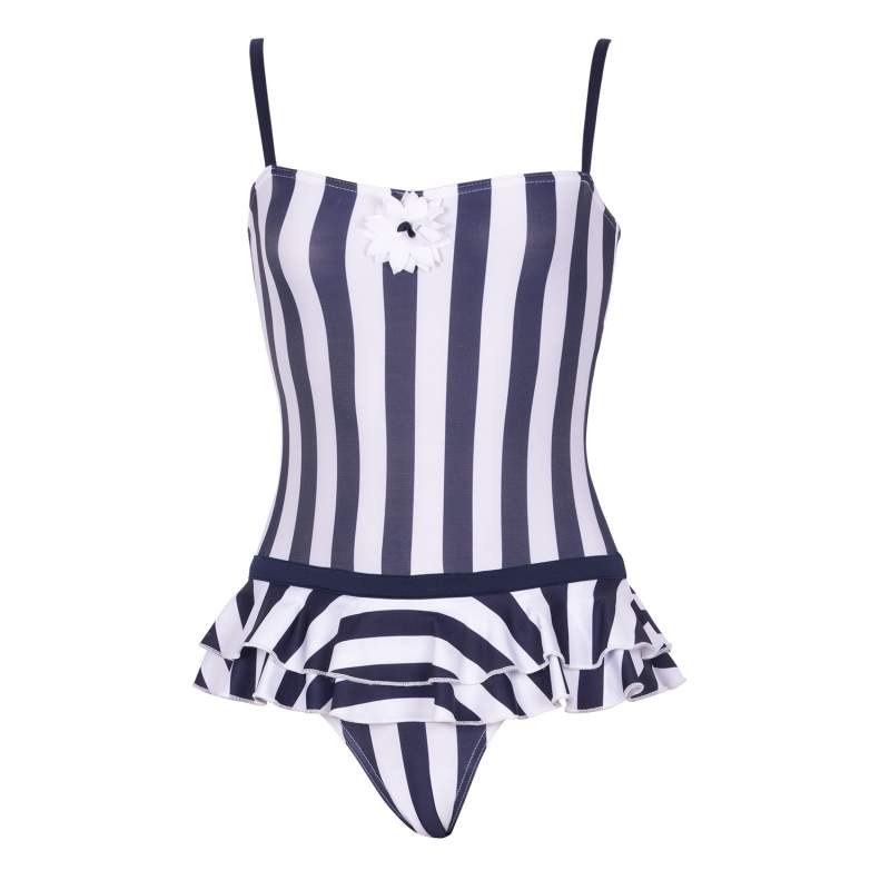 Romy Ç Striped Frilly GirlÇ Kids Swimsuit