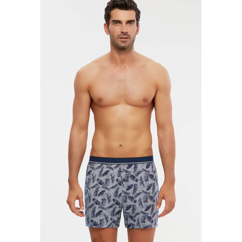 Palm Lined Palm Patterned Men's Boxer