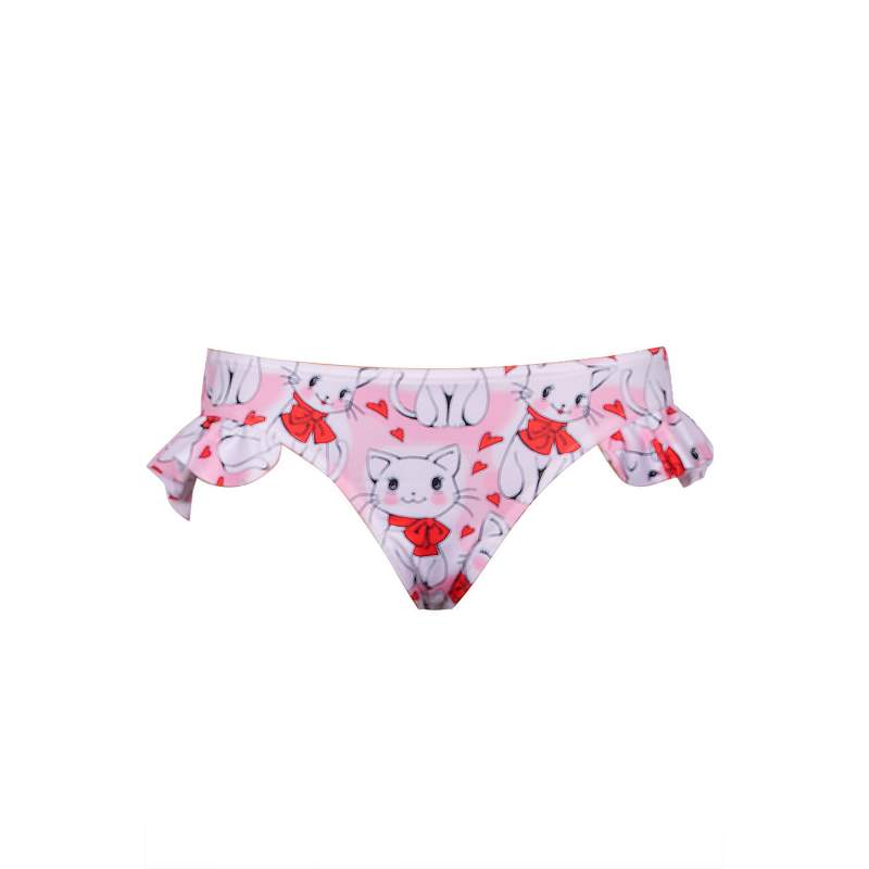Chady Patterned Ruffled Kids Bikini Bottoms