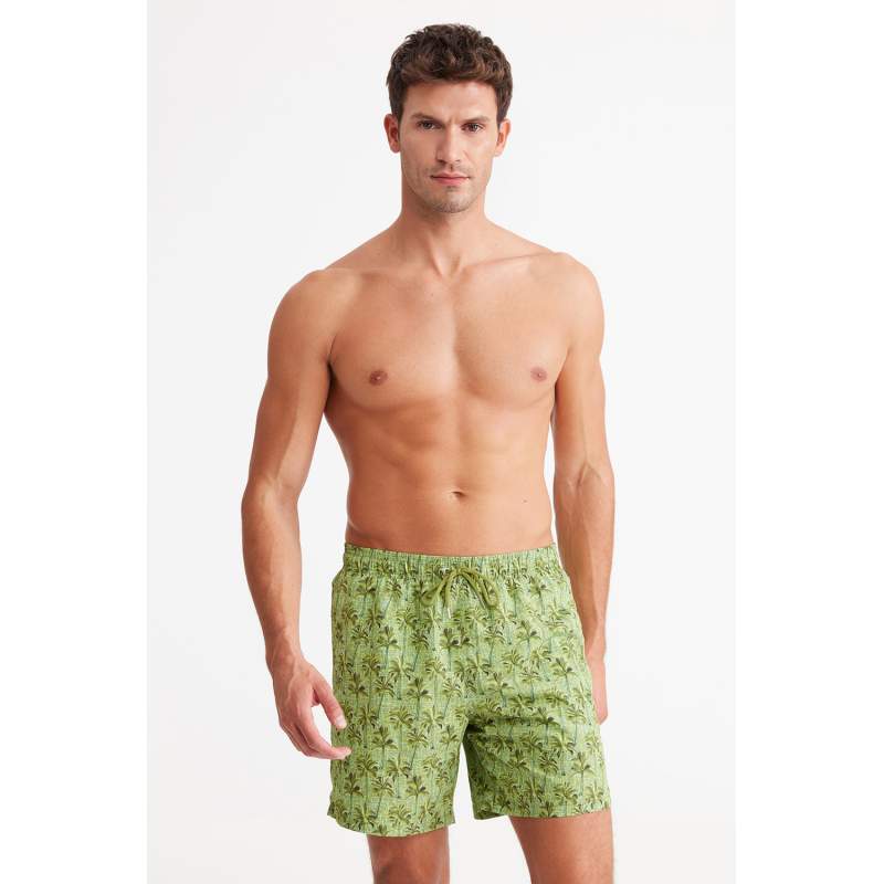 Palma Palm Patterned Beach Shorts