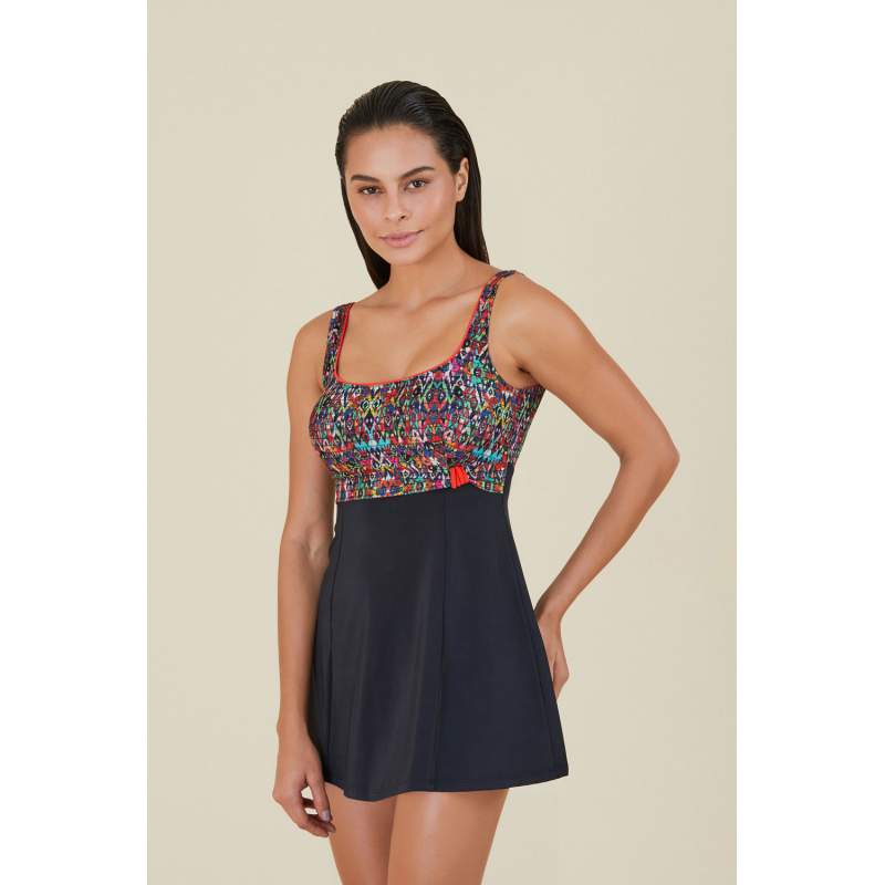 Eldora Patterned Dress Swimsuit