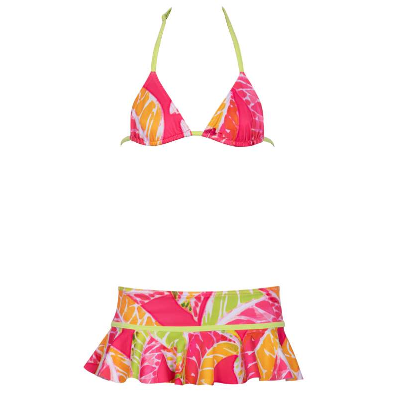March Pink Patterned Gen Skirt Bikini