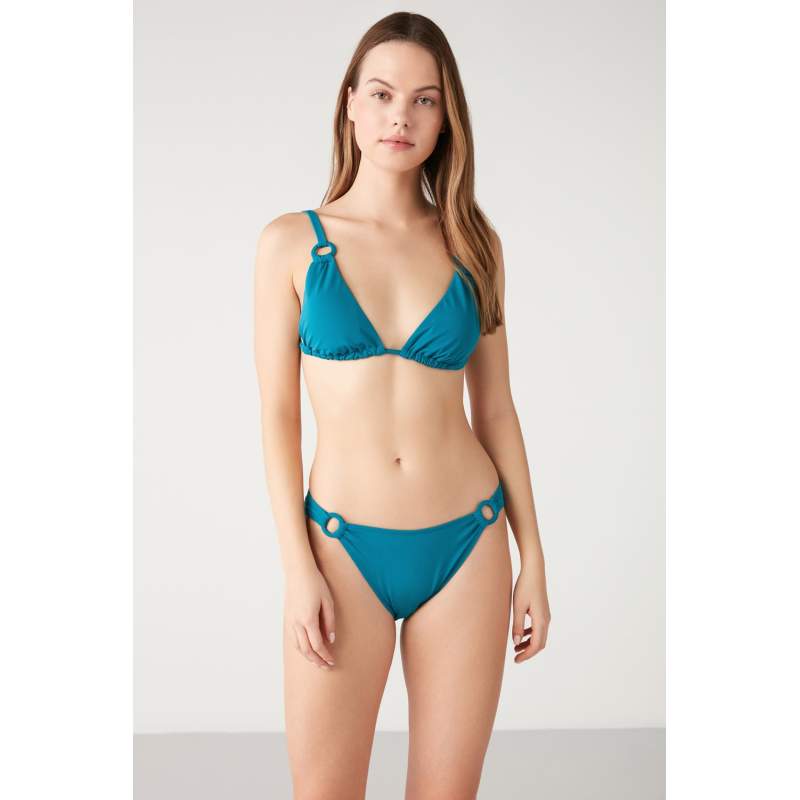 Solenda Ring Detailed Straight Color Bikini