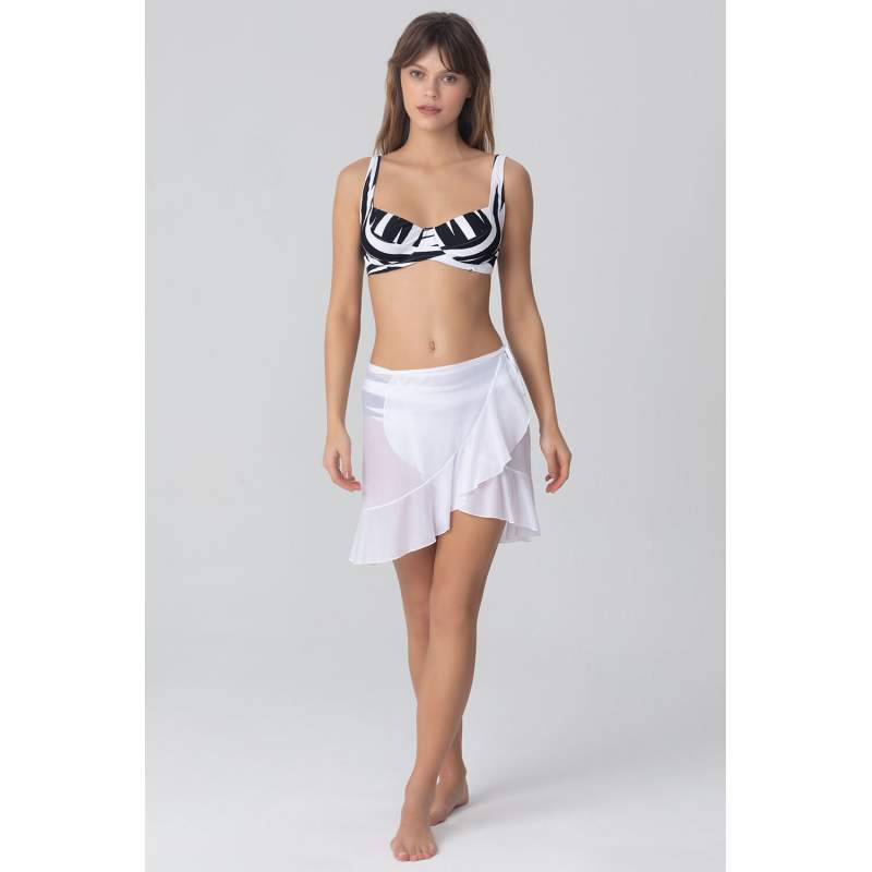 Suguli Frill Detail Tied Pareo Suguli Frill Detail Tied Pareo