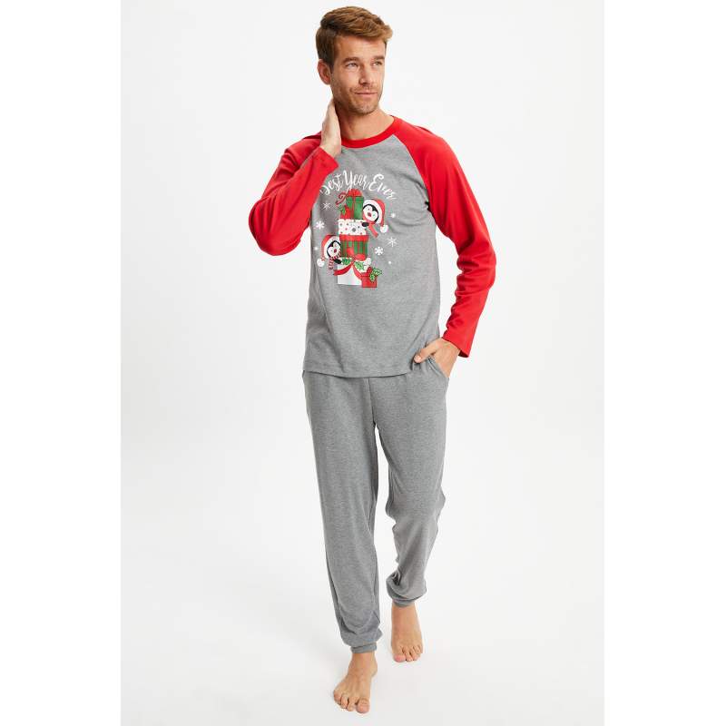Ever Penguin Printed Men's Pajamas Set