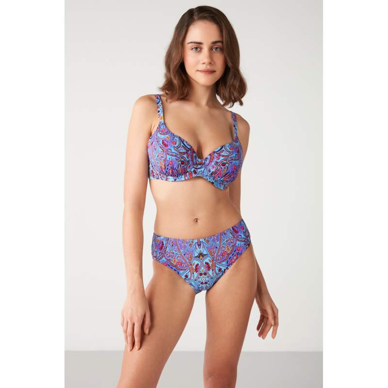 Floret Shawl Pattern Wrapper Bikini