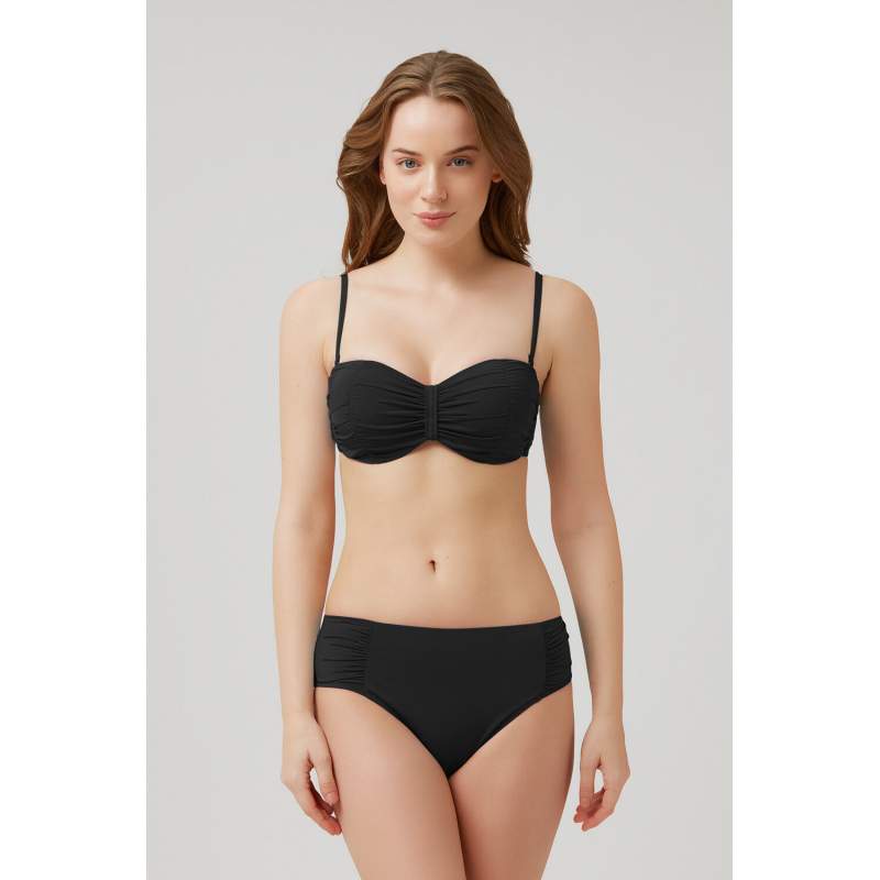 Arel Deep Color Filled Strapless Bikini