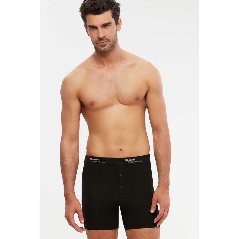 Long Men's Boxer with Double Buttons