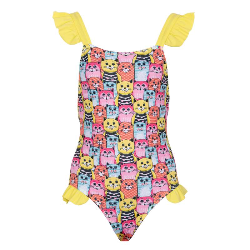 Casper Cat Pattern Girls Kids Swimwear