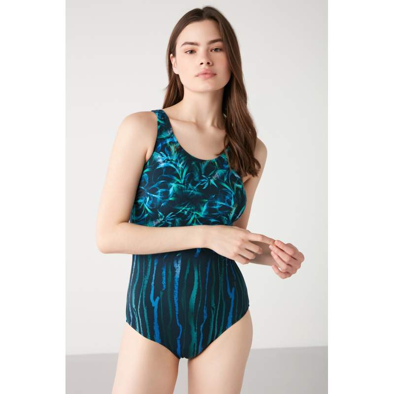 Valgu Leaf Patterned Prosthetic Swimsuit