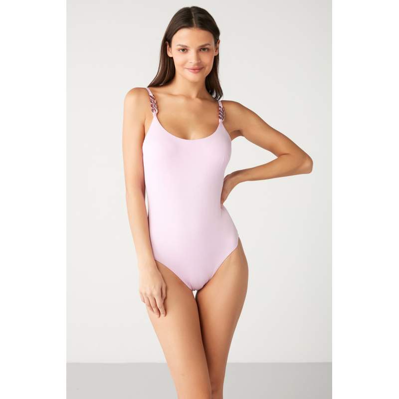 Catena Chain Detail Low-Cut Swimsuit