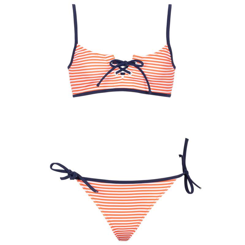 Jena Çizgi Contrast Stripe Bikini Set