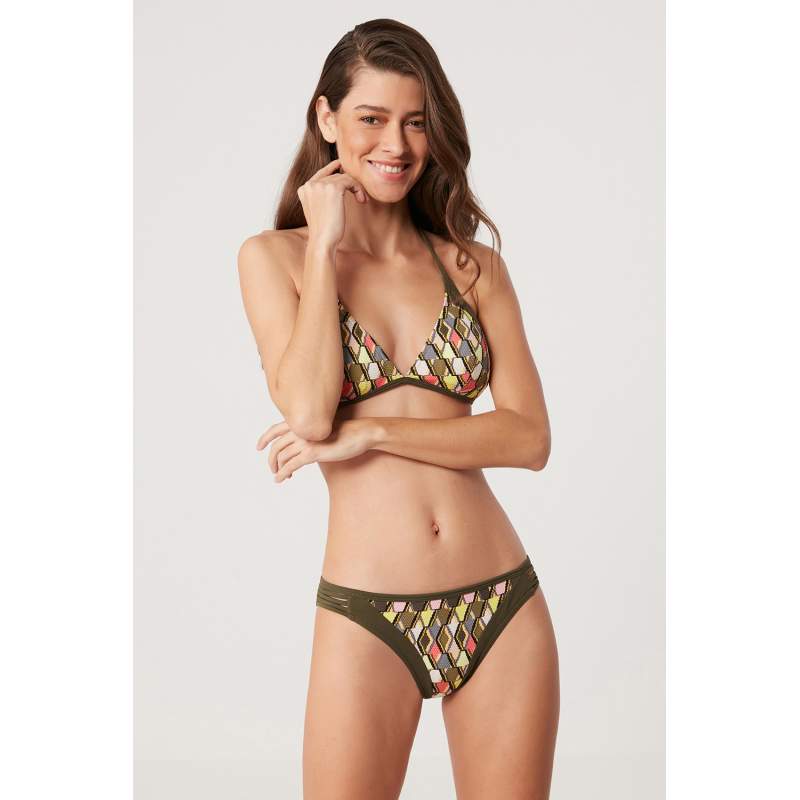 Otheos Green Patterned Üçgen Bikini