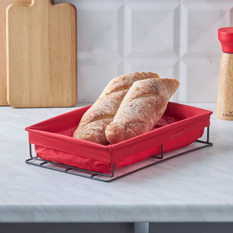 Karaca Fable Red Bread Basket Large
