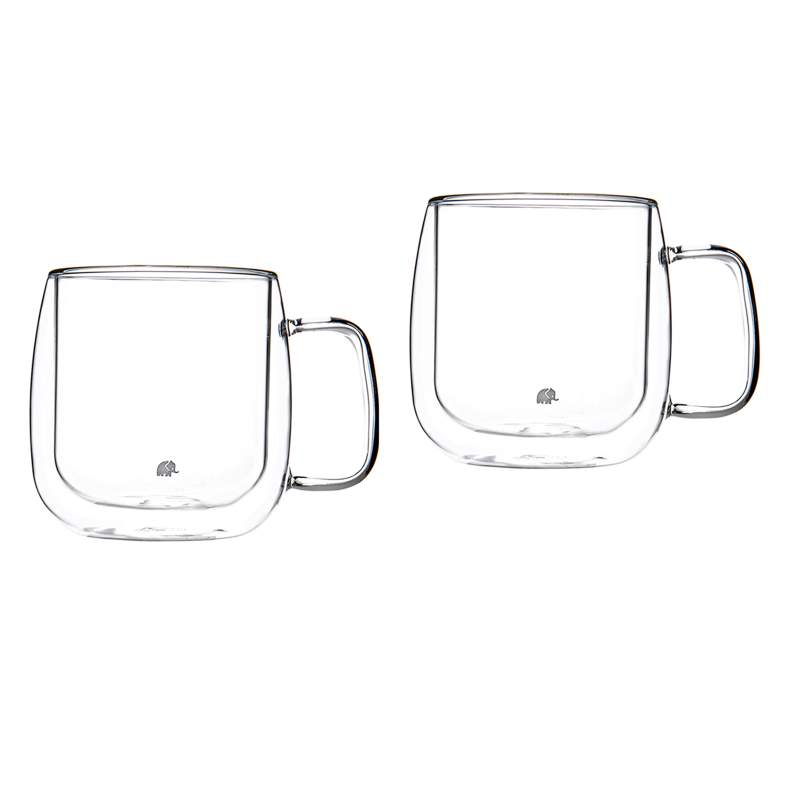 Jumbo Glory Double Wall Double Walled Glass with Handle 350 ml