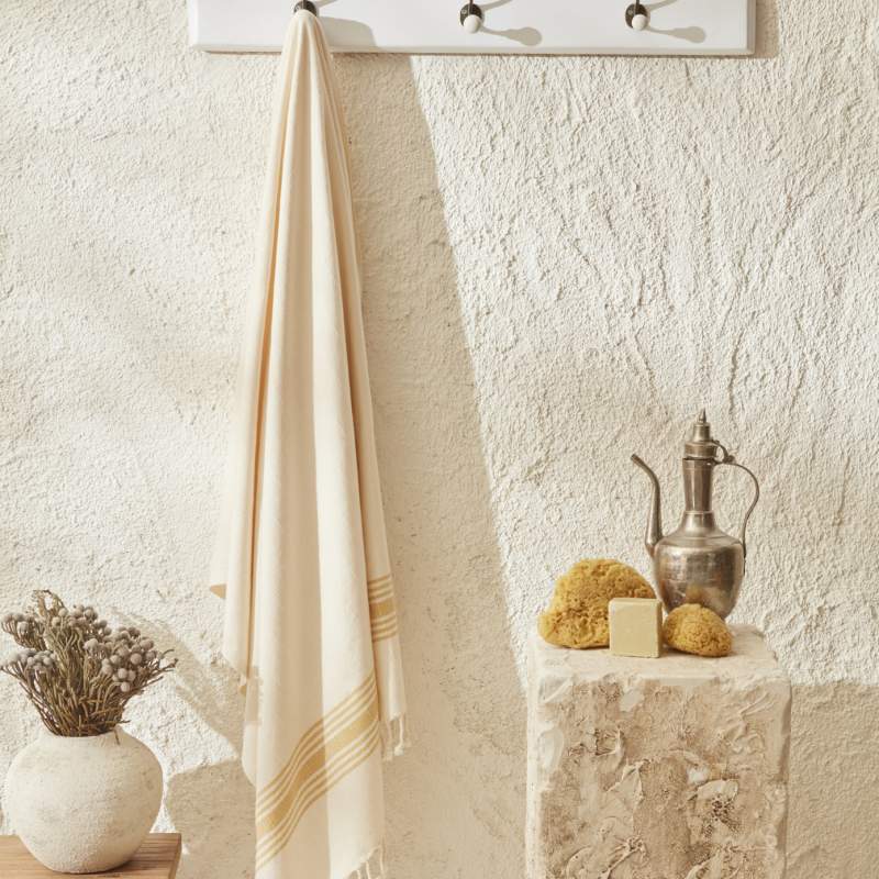 Karaca Home Minka 100% Cotton Peshtemal 90x160 cm Gold Karaca Home Minka 100% Cotton Peshtemal 90x160 cm Gold