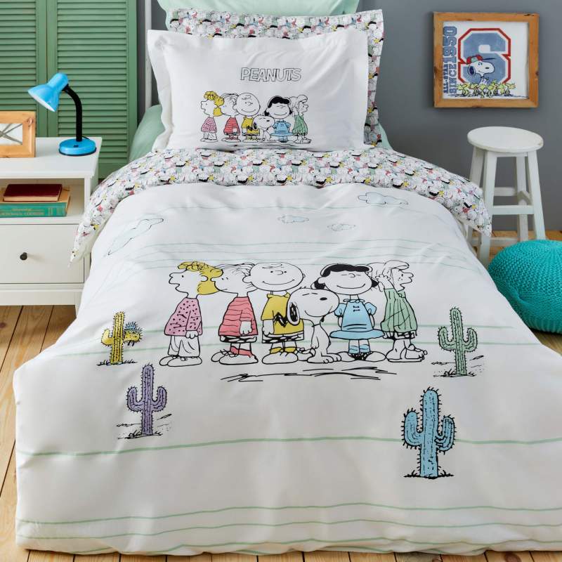 Peanuts by Karaca Home Cactus Single 100% Cotton Duvet Cover Set