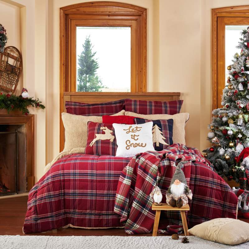 Karaca Home Woodland Red Single Cozy Comfort Set