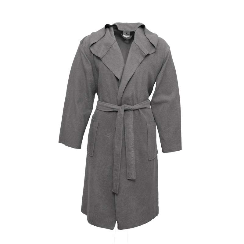 Karaca Home Berlin Dark Gray Relax Hooded 100% Cotton Bathrobe L/XL Karaca Home Berlin Dark Gray Relax Hooded 100% Cotton Bathrobe L/XL