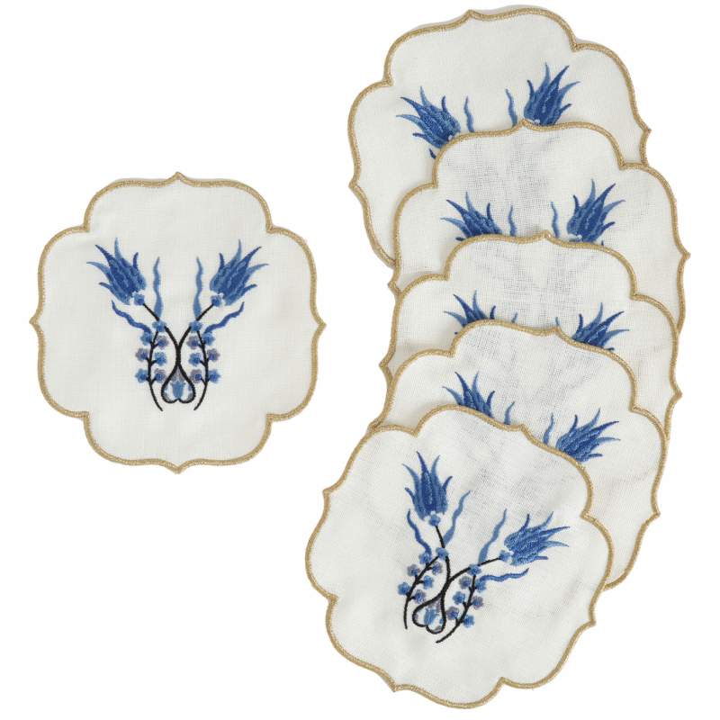 Karaca Home Iznik 6 Pieces Cocktail Napkin Karaca Home Iznik 6 Pieces Cocktail Napkin