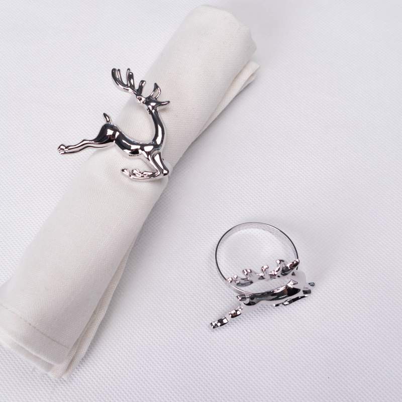 Karaca Home Deer Silver 2 Piece Napkin Ring Karaca Home Deer Silver 2 Piece Napkin Ring