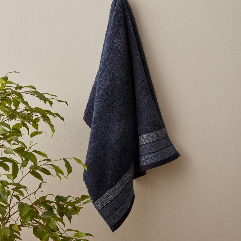 Karaca Home Young Denim Waves 100% Cotton Face Towel 50x90 cm Blue Karaca Home Young Denim Waves 100% Cotton Face Towel 50x90 cm Blue