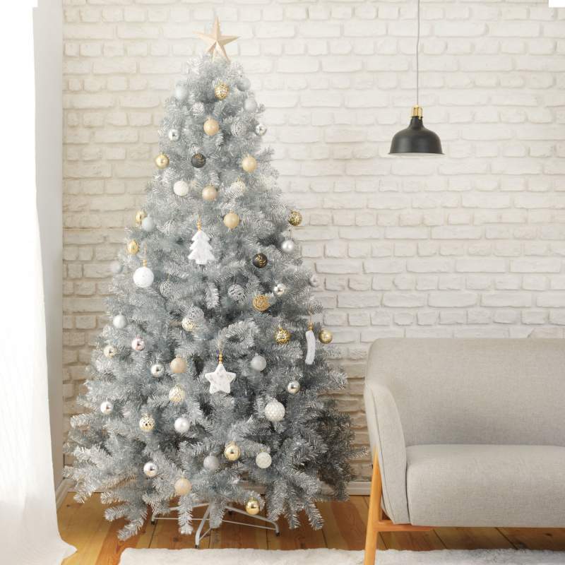 Karaca Home Silver Christmas Pine Tree 210 cm