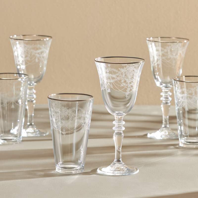 Karaca Classy Platin 24 Piece Set of 6 Person Glasses