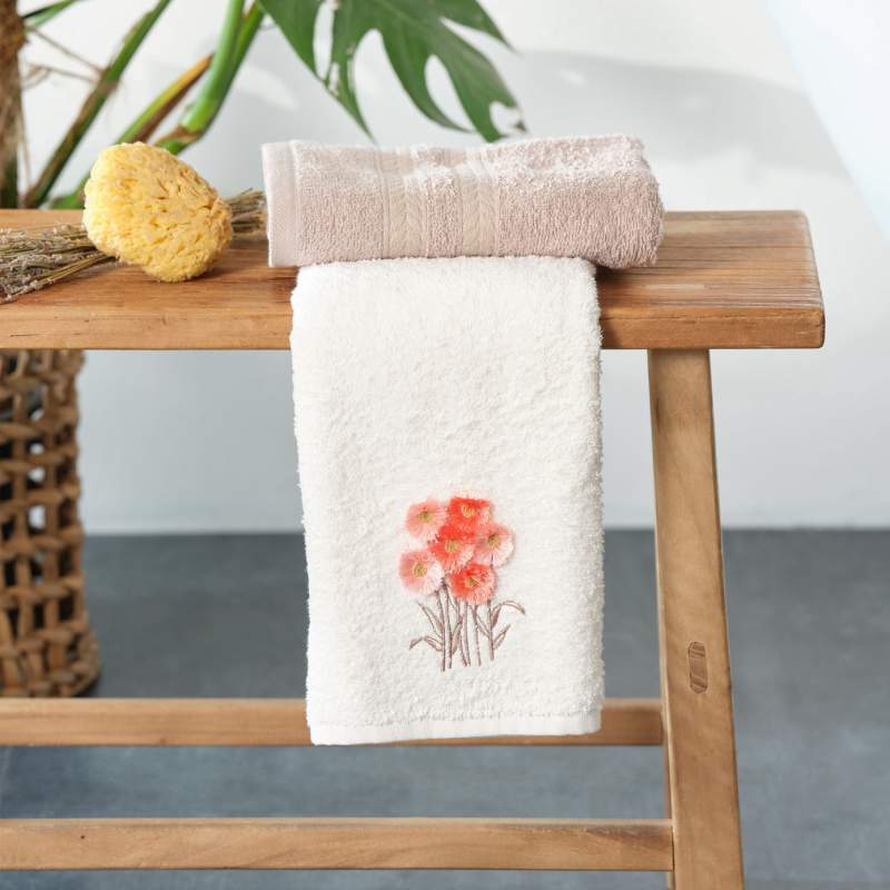 Karaca Home Sunflower 100% Cotton 2 Piece Towel Set 50x90 cm Karaca Home Sunflower 100% Cotton 2 Piece Towel Set 50x90 cm