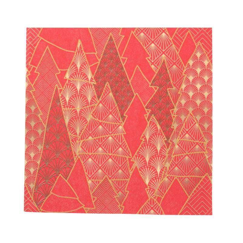 Karaca Home New Year Luxury Trees Red 20 Pcs Paper Napkin