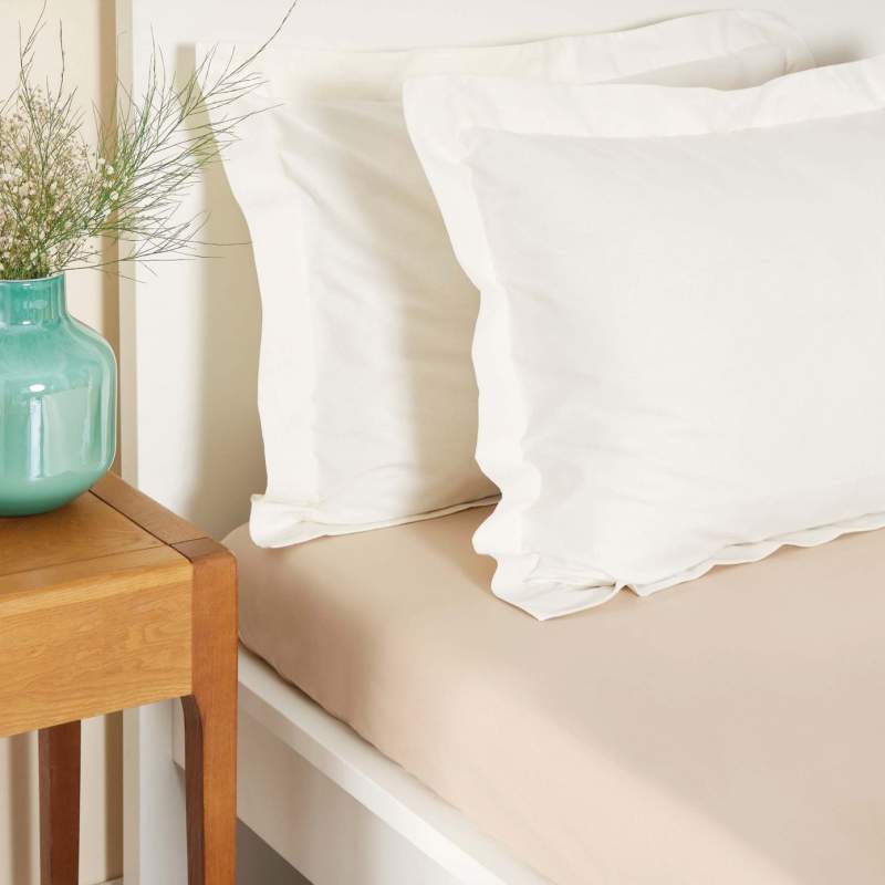 Karaca Home Beige 100% Cotton Flat Sheet 240 cm x 260 cm